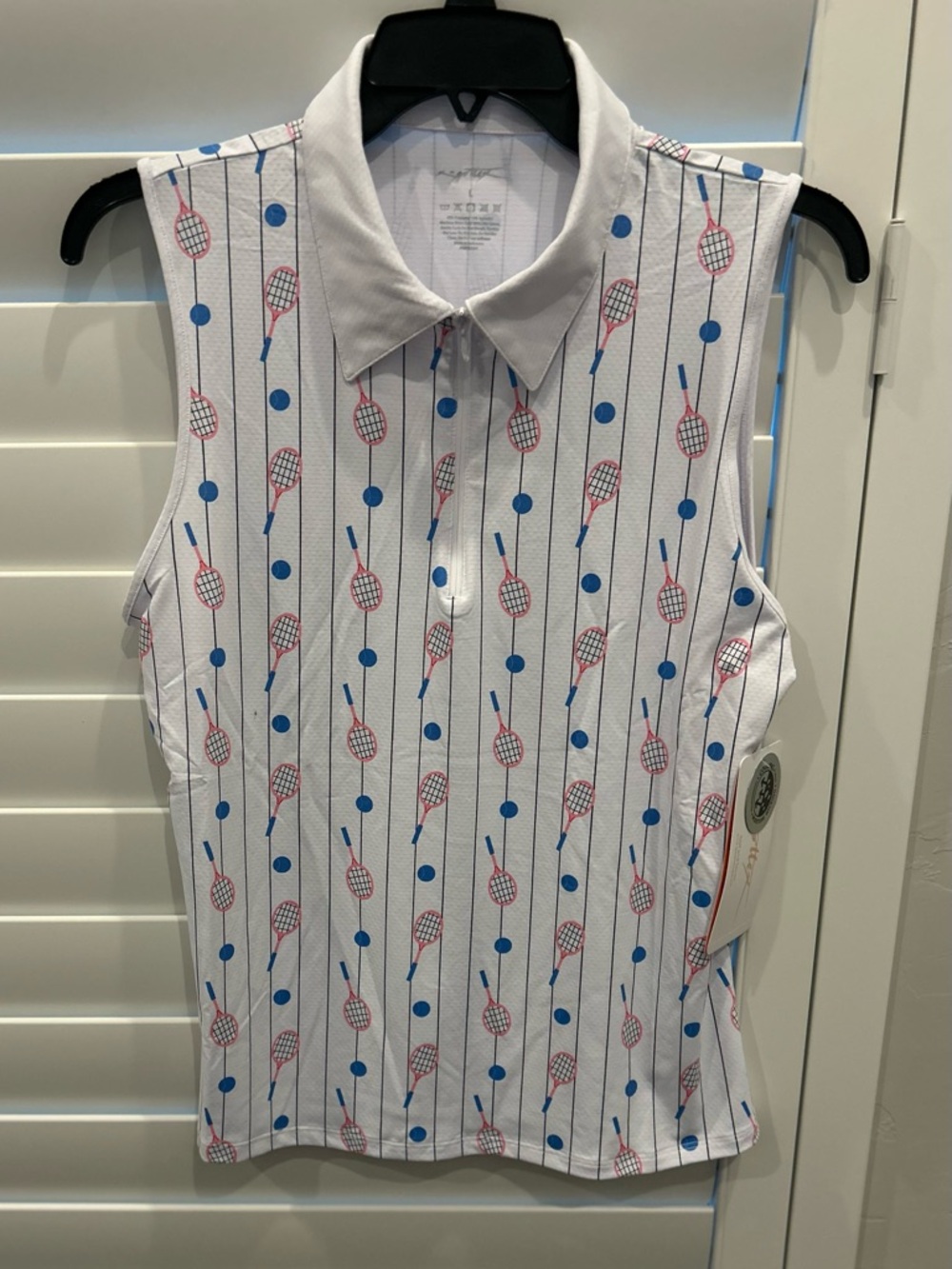 NWT Ladies GOTTEX  Pink/blue/white Golf/Tennis/Leisure Shirt-Size  Extra Large